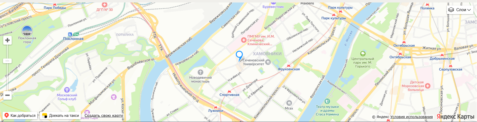 Карта проезда к MARULIDI CLINIC